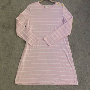 Sail to Sable Pink White Striped Knit Dress Size XL